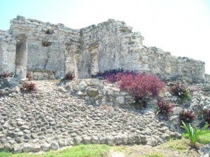 One of Tulum's oceanfront ruins...
